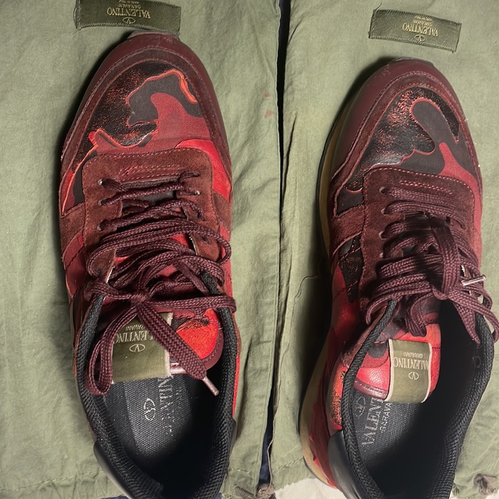 Valentino Garavani classic Red Camouflage sneakers